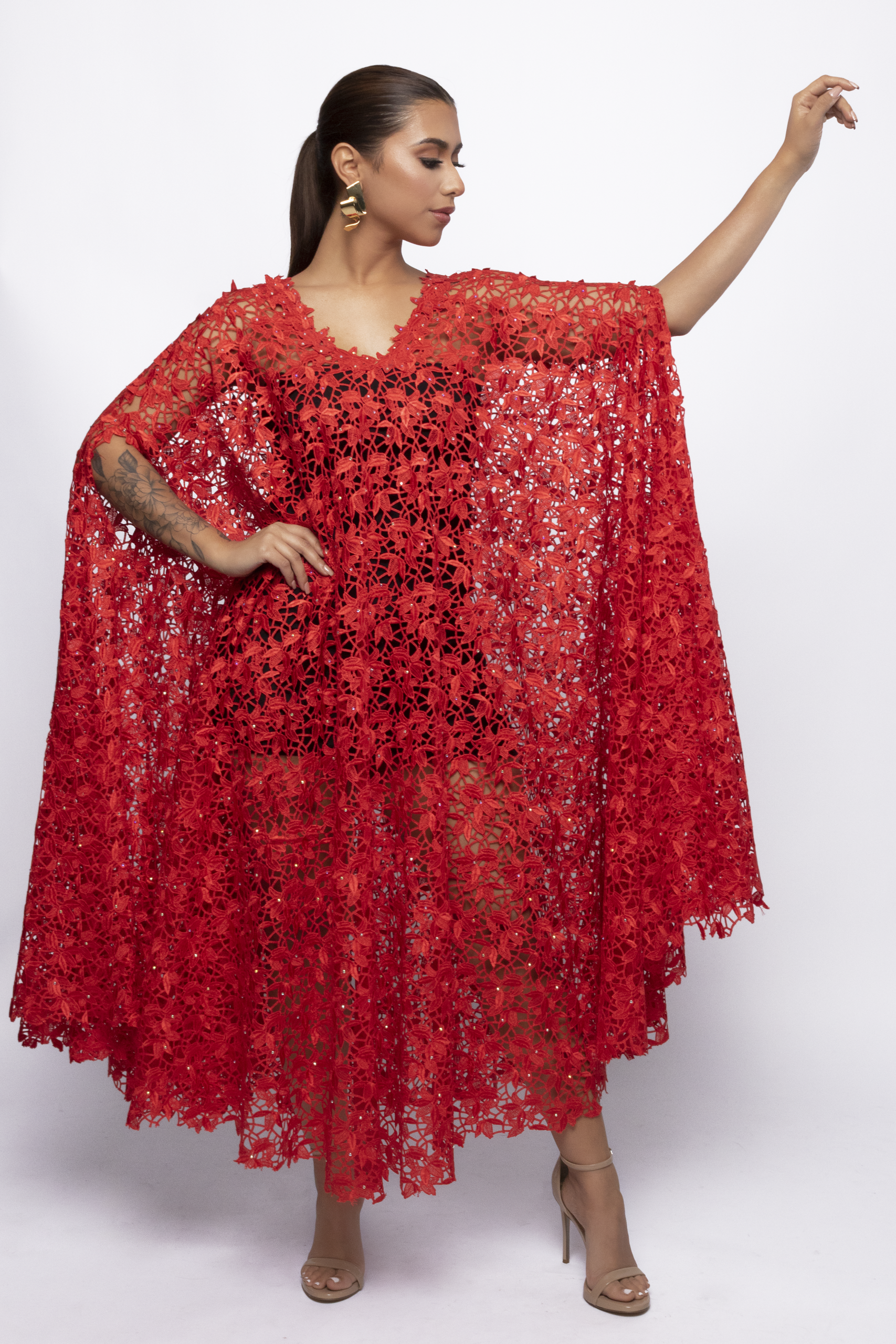 Aura Lace Midi Kaftan